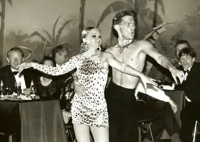 black and white photo of dancers